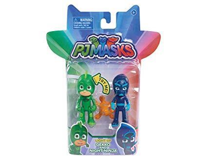 PJ Masks Light Up Gekko and Night Ninja Figure 2 Pack on Sale